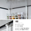 レンジフード調味料ラック 3段 プレート ホワイト.|s3